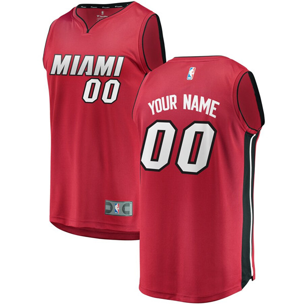 Men's Red Miami Heat Active Player Custom Stitched Basketball Jersey